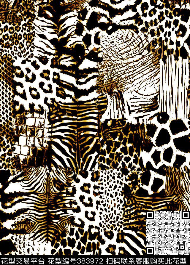 豹纹动物纹龟纹传统印花华亿平台下载（图片编号: 383972） - 瓦栏（Walan）