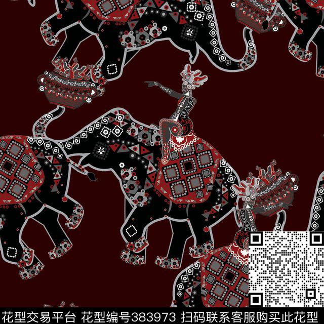 华丽民族象数码印花华亿平台下载（图片编号: 383973） - 瓦栏（Walan）