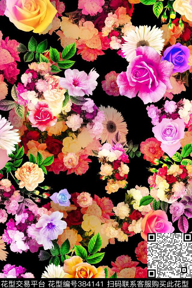 数码女装花卉数码印花华亿平台下载（图片编号: 384141） - 瓦栏（Walan）