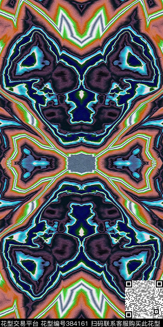 几何图形纹样数码印花华亿平台下载（图片编号: 384161） - 瓦栏（Walan）