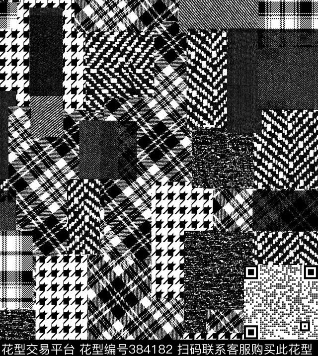 格子几何灰色图传统印花华亿平台下载（图片编号: 384182） - 瓦栏（Walan）
