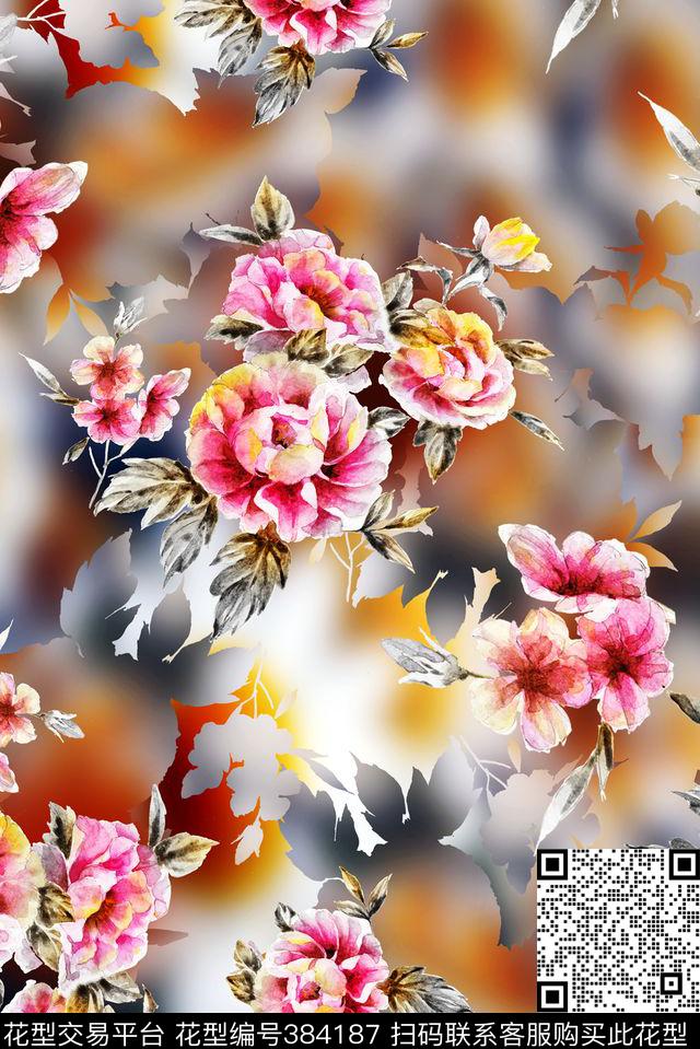 花田园面料华亿平台数码印花华亿平台下载（图片编号: 384187） - 瓦栏（Walan）