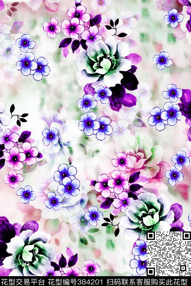 田园碎花面料华亿平台数码印花华亿平台下载（图片编号: 384201） - 瓦栏（Walan）