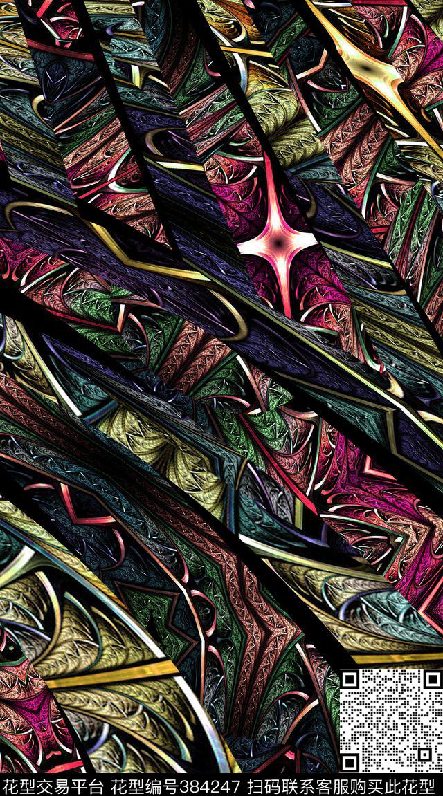 大气金属定位分型艺术数码印花华亿平台下载（图片编号: 384247） - 瓦栏（Walan）