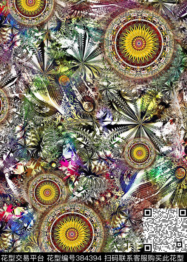 抽象几何几何肌理数码印花华亿平台下载（图片编号: 384394） - 瓦栏（Walan）