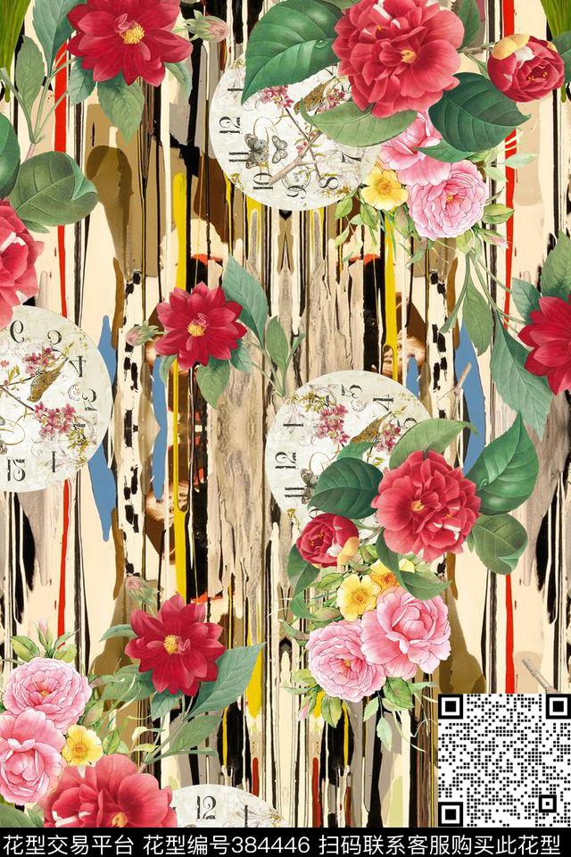 田园花卉数码印花华亿平台下载（图片编号: 384446） - 瓦栏（Walan）