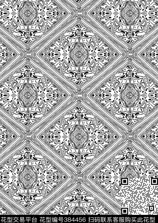 时尚线条传统印花华亿平台下载（图片编号: 384456） - 瓦栏（Walan）