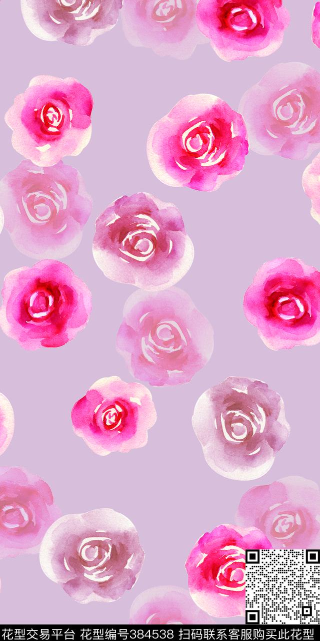 时尚花花卉数码印花华亿平台下载（图片编号: 384538） - 瓦栏（Walan）