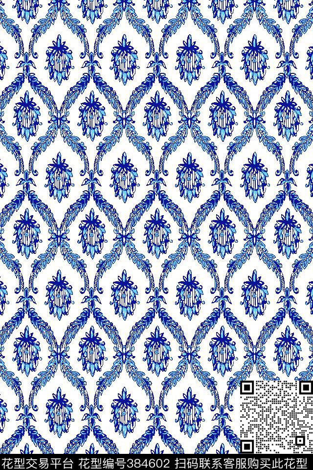 清新传统印花华亿平台下载（图片编号: 384602） - 瓦栏（Walan）