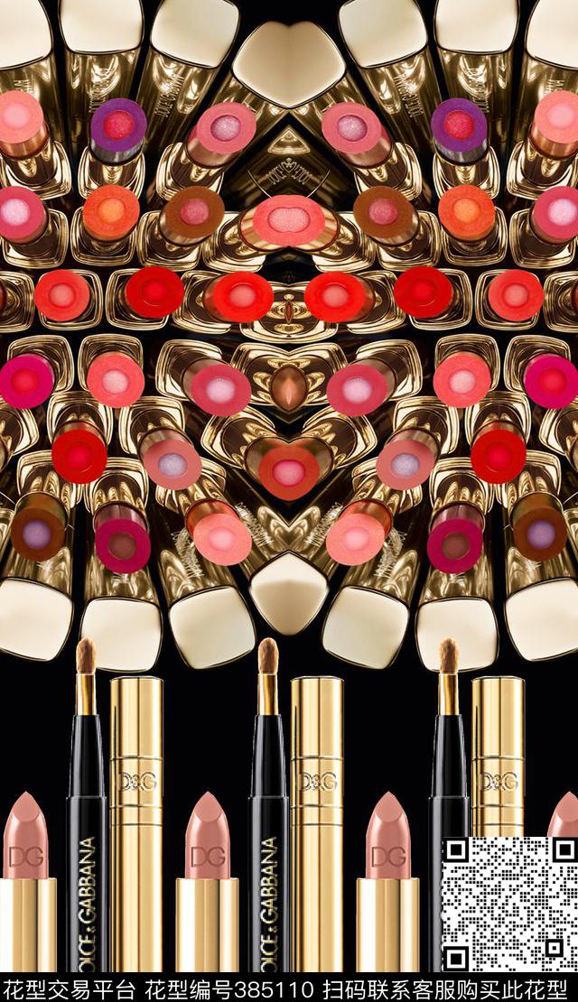 几何化妆品数码印花华亿平台下载（图片编号: 385110） - 瓦栏（Walan）