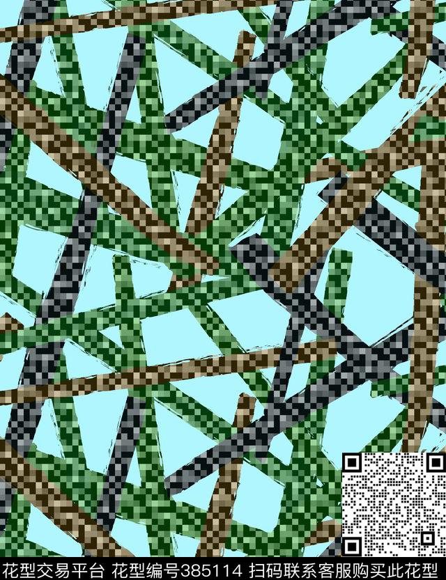 几何数码印花华亿平台下载（图片编号: 385114） - 瓦栏（Walan）