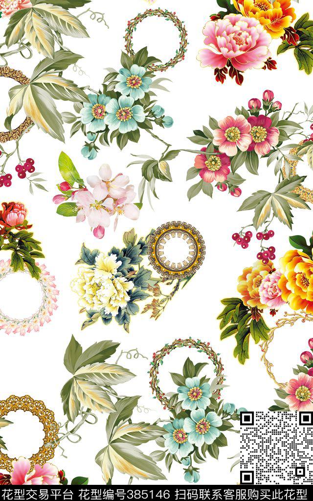 中国风古典古典中国风数码印花华亿平台下载（图片编号: 385146） - 瓦栏（Walan）