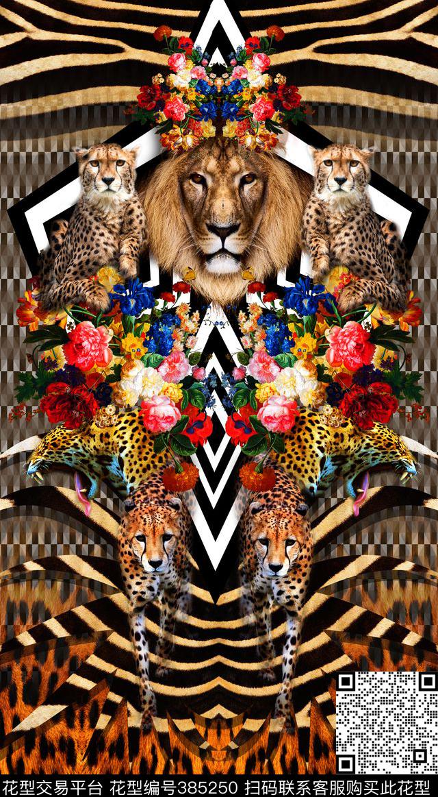 动物纹花卉油画数码印花华亿平台下载（图片编号: 385250） - 瓦栏（Walan）