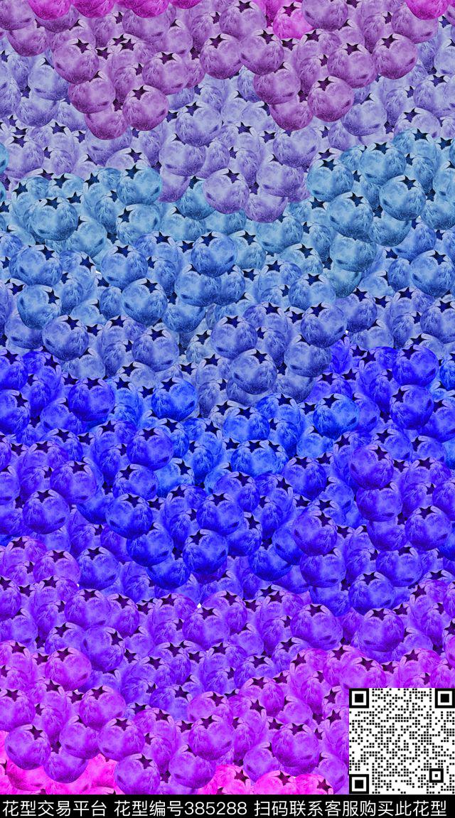 蓝莓水果服装数码印花华亿平台下载（图片编号: 385288） - 瓦栏（Walan）