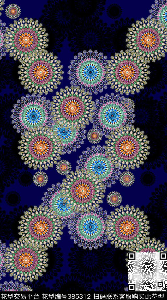 名族风矢量纹样数码印花华亿平台下载（图片编号: 385312） - 瓦栏（Walan）