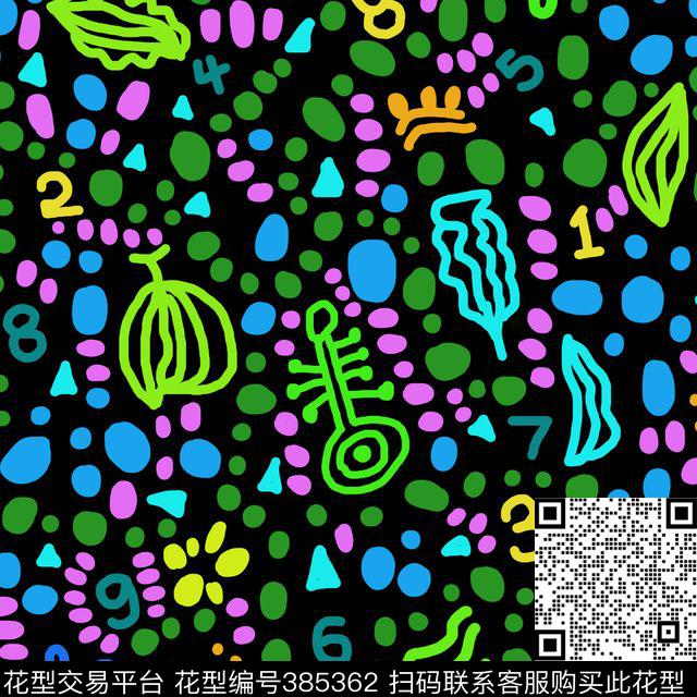 波点潮流抽象传统印花华亿平台下载（图片编号: 385362） - 瓦栏（Walan）