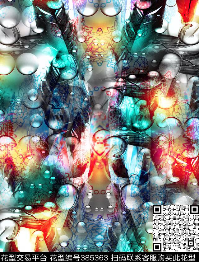 3D高清效果大气定位数码印花华亿平台下载（图片编号: 385363） - 瓦栏（Walan）