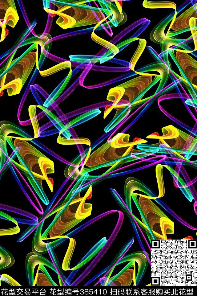 3D立体抽象男装数码印花华亿平台下载（图片编号: 385410） - 瓦栏（Walan）