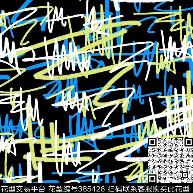 抽象线条清新传统印花华亿平台下载（图片编号: 385426） - 瓦栏（Walan）