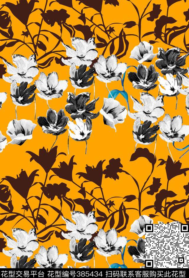 花卉民俗时尚热带传统印花华亿平台下载（图片编号: 385434） - 瓦栏（Walan）