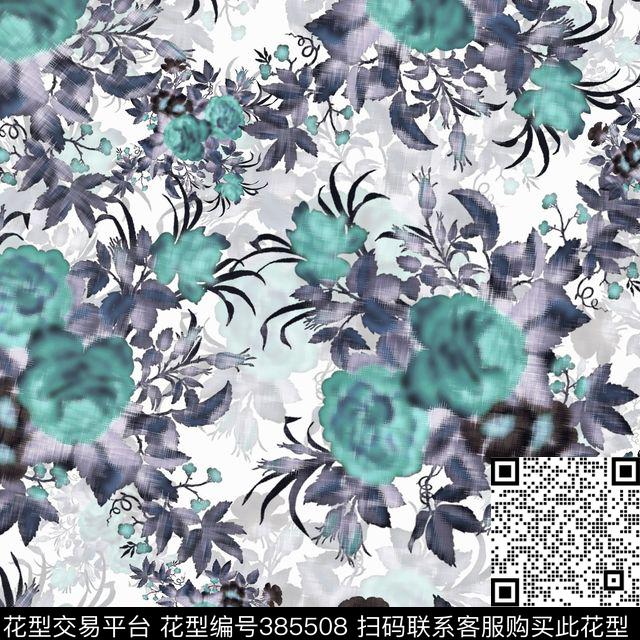 田园花卉数码印花华亿平台下载（图片编号: 385508） - 瓦栏（Walan）