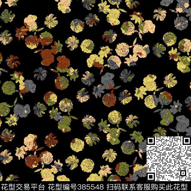 花卉流行碎花传统印花华亿平台下载（图片编号: 385548） - 瓦栏（Walan）