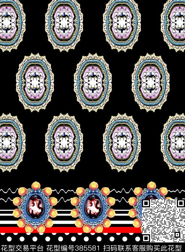 欧美大牌波点数码印花华亿平台下载（图片编号: 385581） - 瓦栏（Walan）