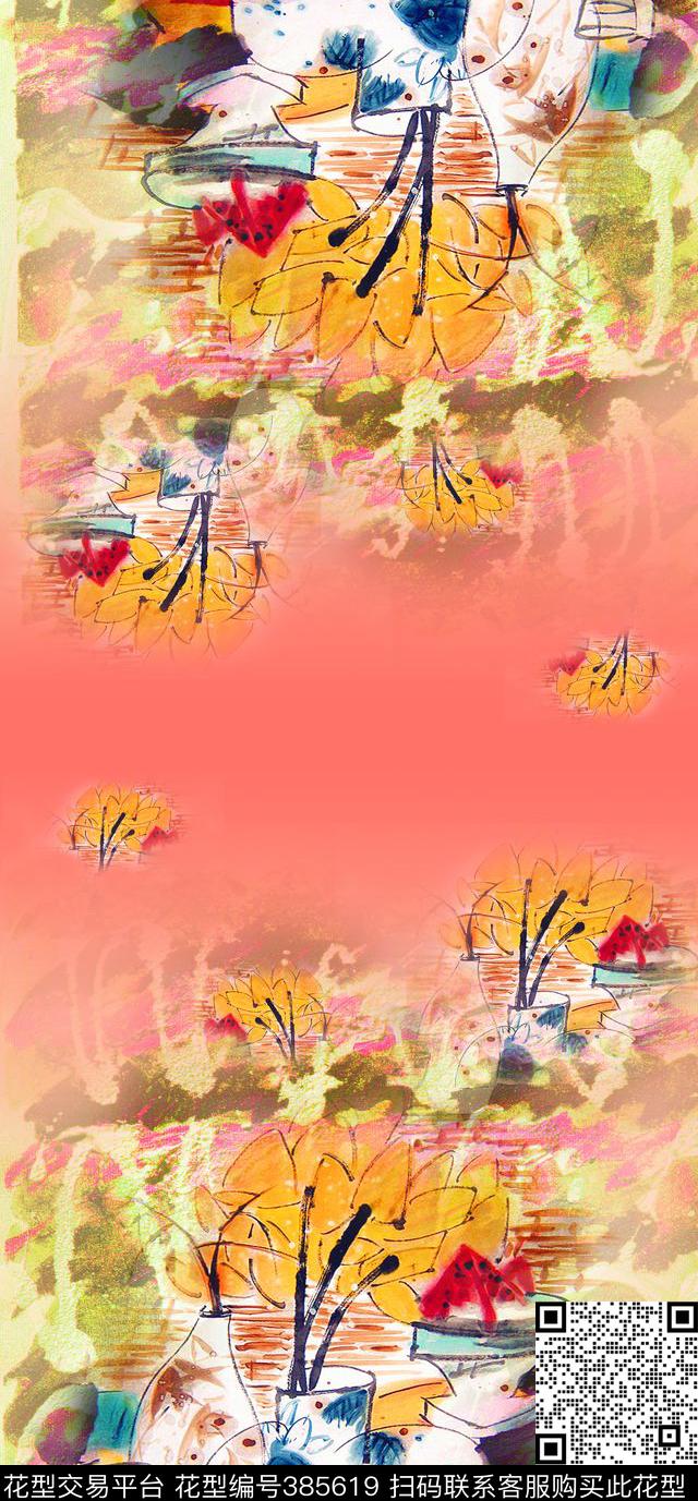 数码丝巾数码印花华亿平台下载（图片编号: 385619） - 瓦栏（Walan）