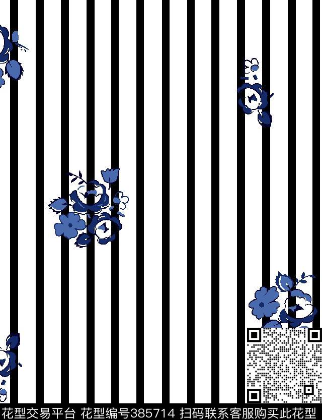 竖条小碎花男装传统印花华亿平台下载（图片编号: 385714） - 瓦栏（Walan）