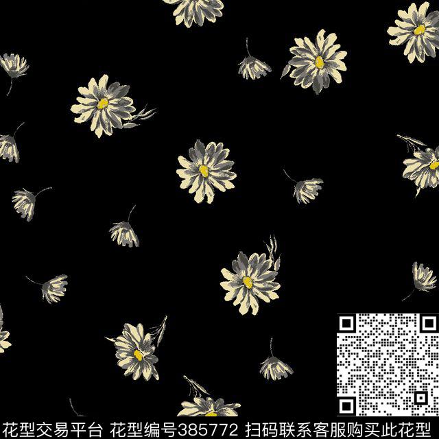 菊花小花清新传统印花华亿平台下载（图片编号: 385772） - 瓦栏（Walan）