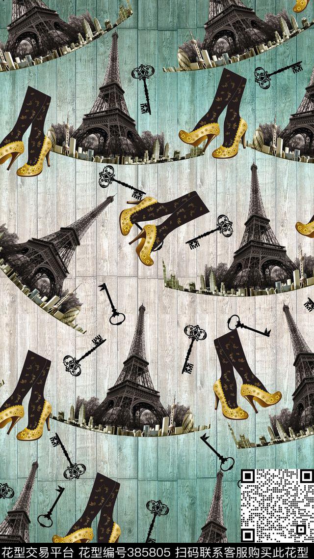 脚楼房写意数码印花华亿平台下载（图片编号: 385805） - 瓦栏（Walan）