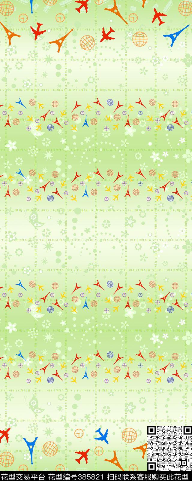 飞机格子铁塔传统印花华亿平台下载（图片编号: 385821） - 瓦栏（Walan）