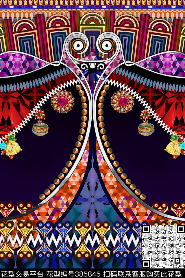 定位印花图案数码印花华亿平台下载（图片编号: 385845） - 瓦栏（Walan）