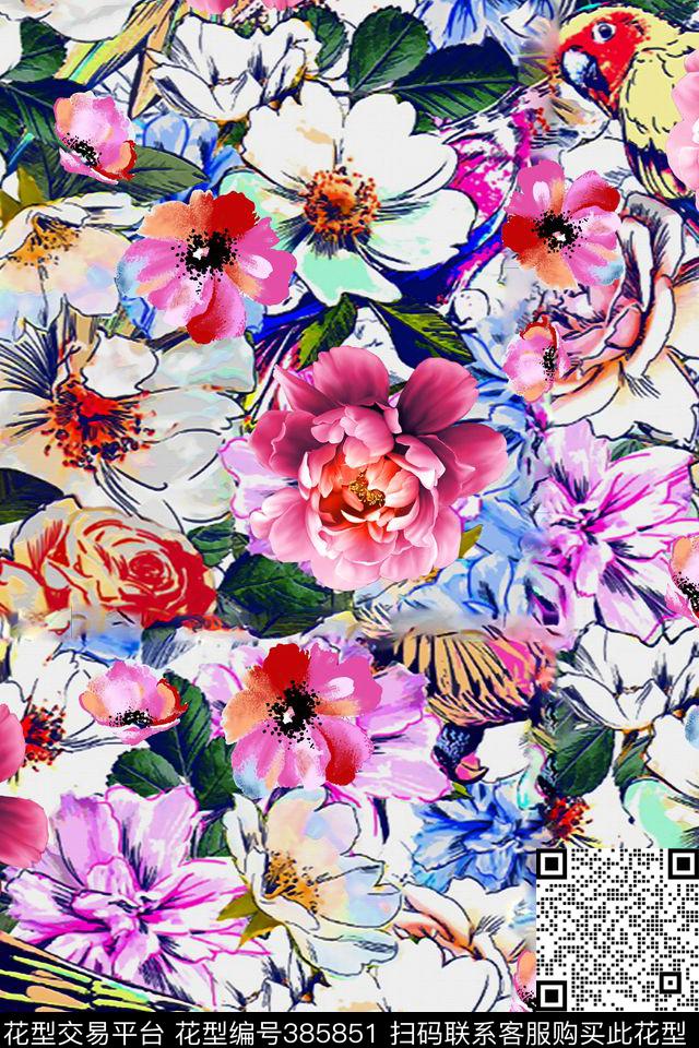 服装华亿平台印花图案数码印花华亿平台下载（图片编号: 385851） - 瓦栏（Walan）