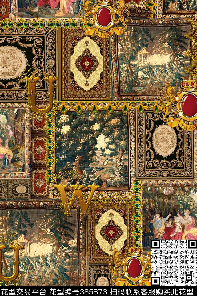 欧式地毯宝石数码印花华亿平台下载（图片编号: 385873） - 瓦栏（Walan）