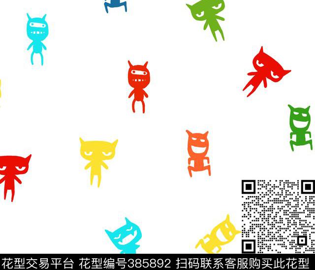 手绘抽象春夏华亿平台传统印花华亿平台下载（图片编号: 385892） - 瓦栏（Walan）