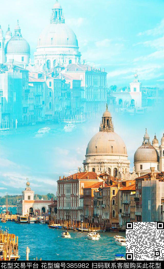 数码定位建筑风景照片数码印花华亿平台下载（图片编号: 385982） - 瓦栏（Walan）