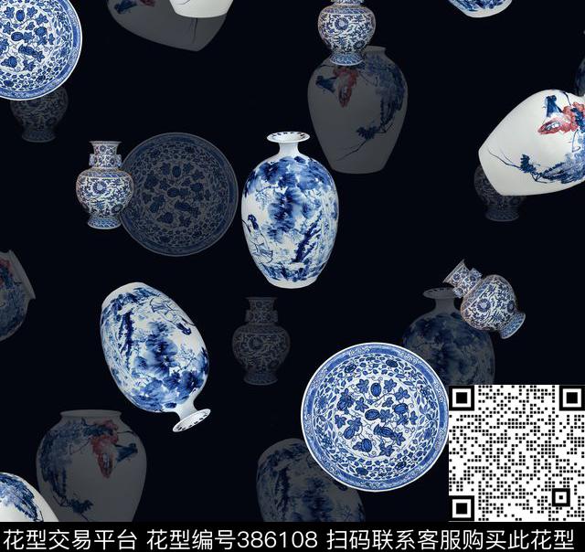 潮流复古男装华亿平台数码印花华亿平台下载（图片编号: 386108） - 瓦栏（Walan）