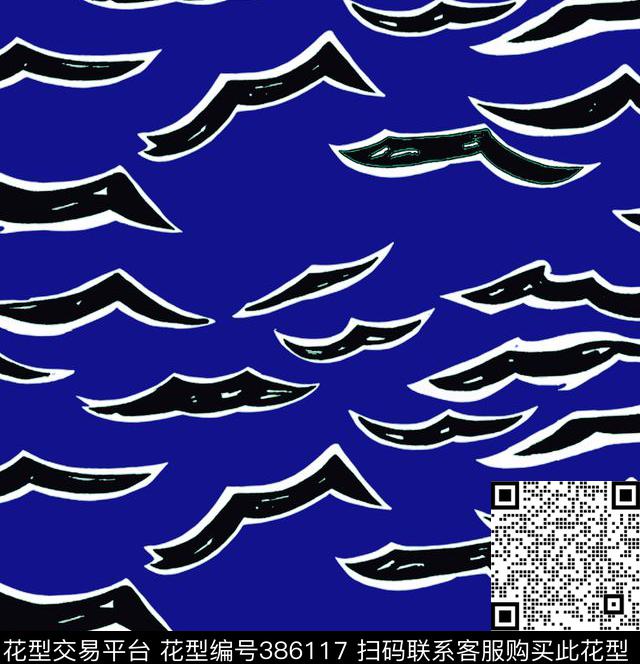 抽象手绘传统印花华亿平台下载（图片编号: 386117） - 瓦栏（Walan）