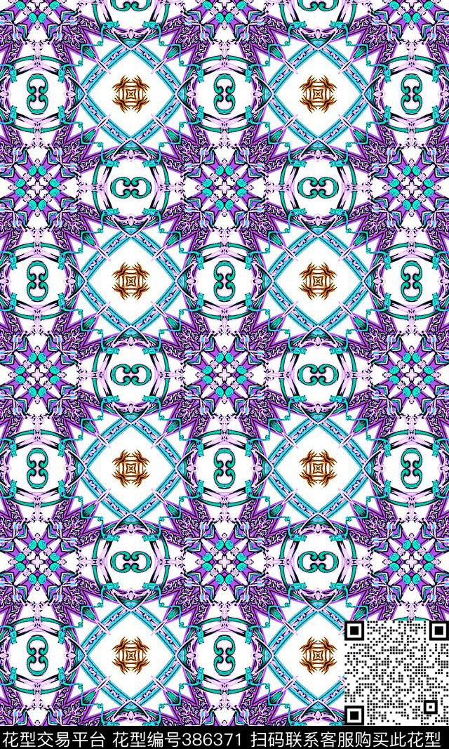 几何色带编织数码印花华亿平台下载（图片编号: 386371） - 瓦栏（Walan）