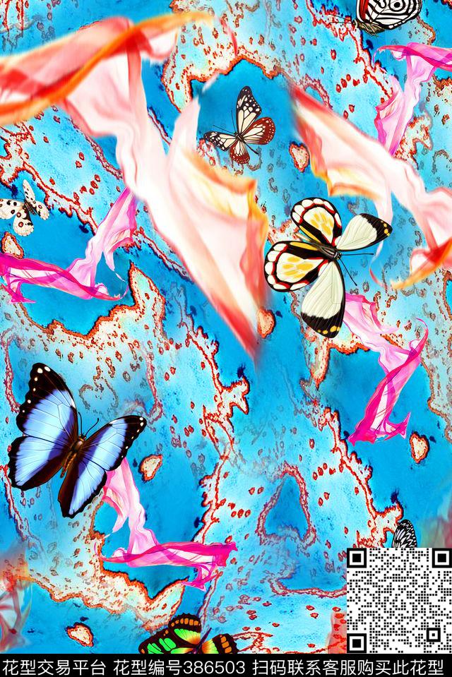 泳装蝴蝶童装数码印花华亿平台下载（图片编号: 386503） - 瓦栏（Walan）