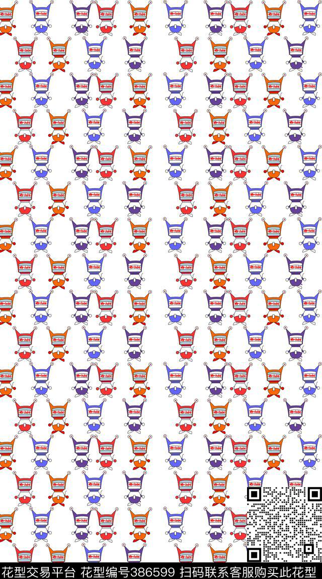 卡通原创传统印花华亿平台下载（图片编号: 386599） - 瓦栏（Walan）