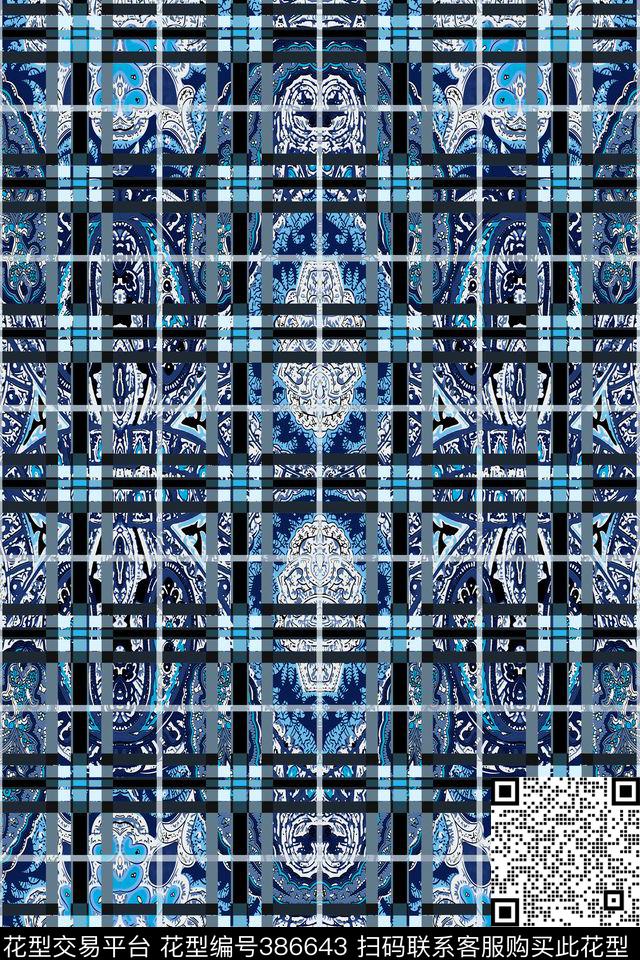 男装数码几何数码印花华亿平台下载（图片编号: 386643） - 瓦栏（Walan）