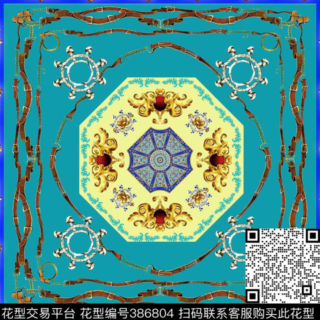 欧式方巾皮带子圆盘艺彩——方巾数码印花华亿平台下载（图片编号: 386804） - 瓦栏（Walan）