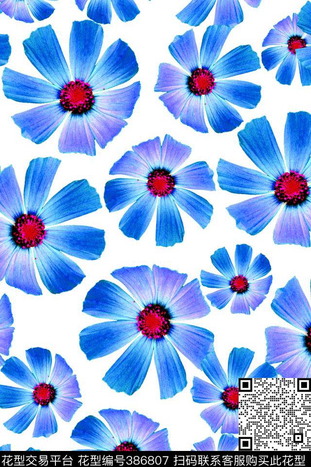 花卉菊花数码印花华亿平台下载（图片编号: 386807） - 瓦栏（Walan）