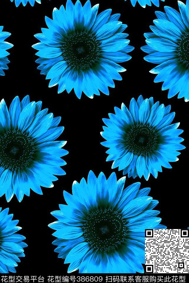 花卉菊花数码印花华亿平台下载（图片编号: 386809） - 瓦栏（Walan）