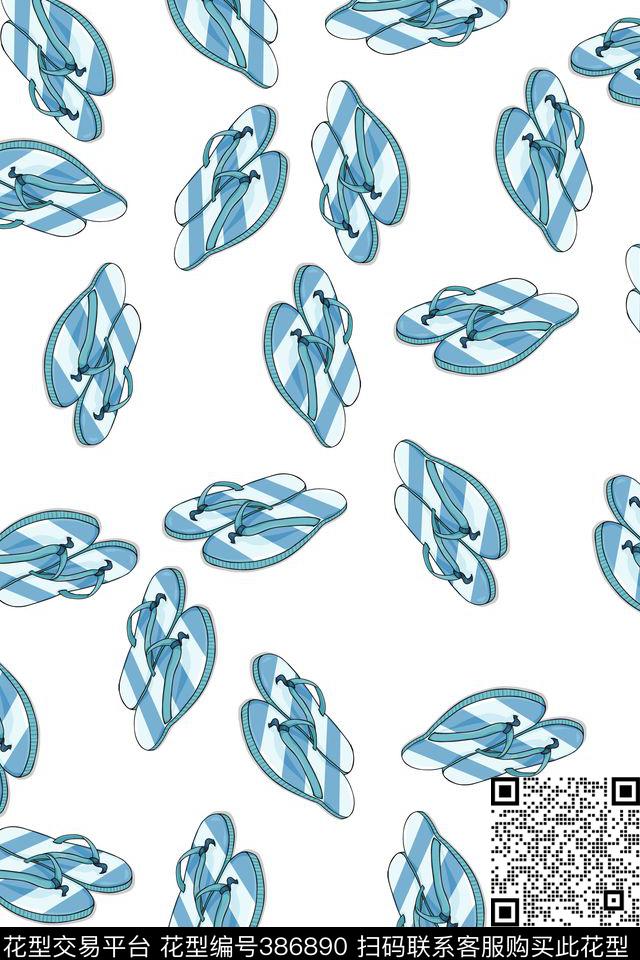 风俗印花鞋子拖鞋传统印花华亿平台下载（图片编号: 386890） - 瓦栏（Walan）