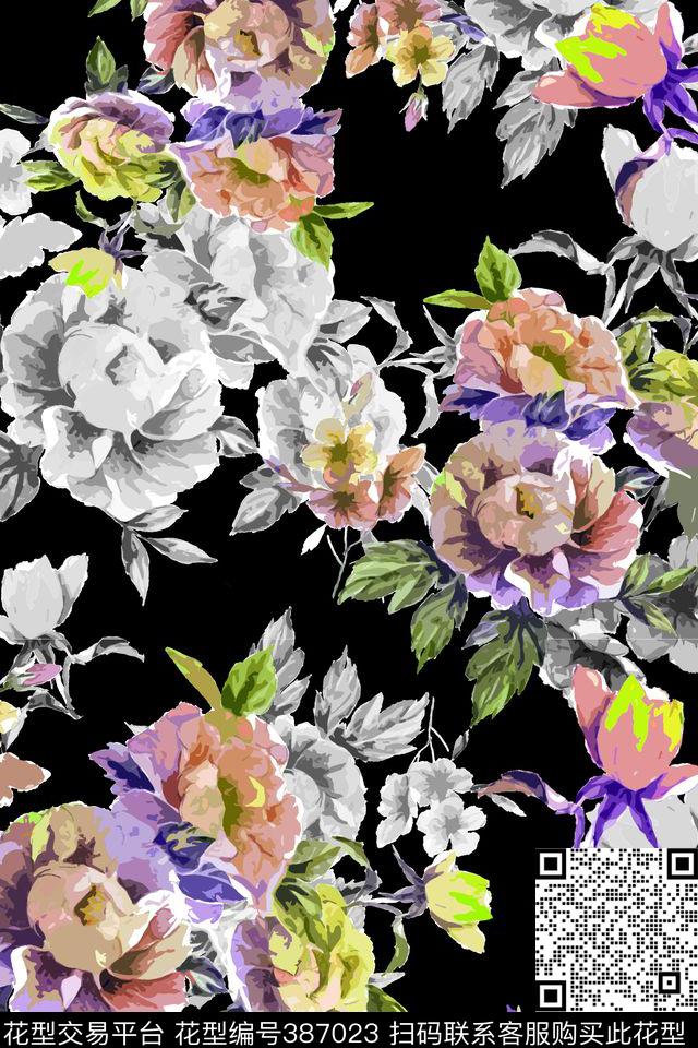 田园花数码印花华亿平台下载（图片编号: 387023） - 瓦栏（Walan）