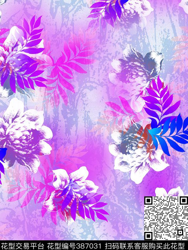 田园花数码印花华亿平台下载（图片编号: 387031） - 瓦栏（Walan）