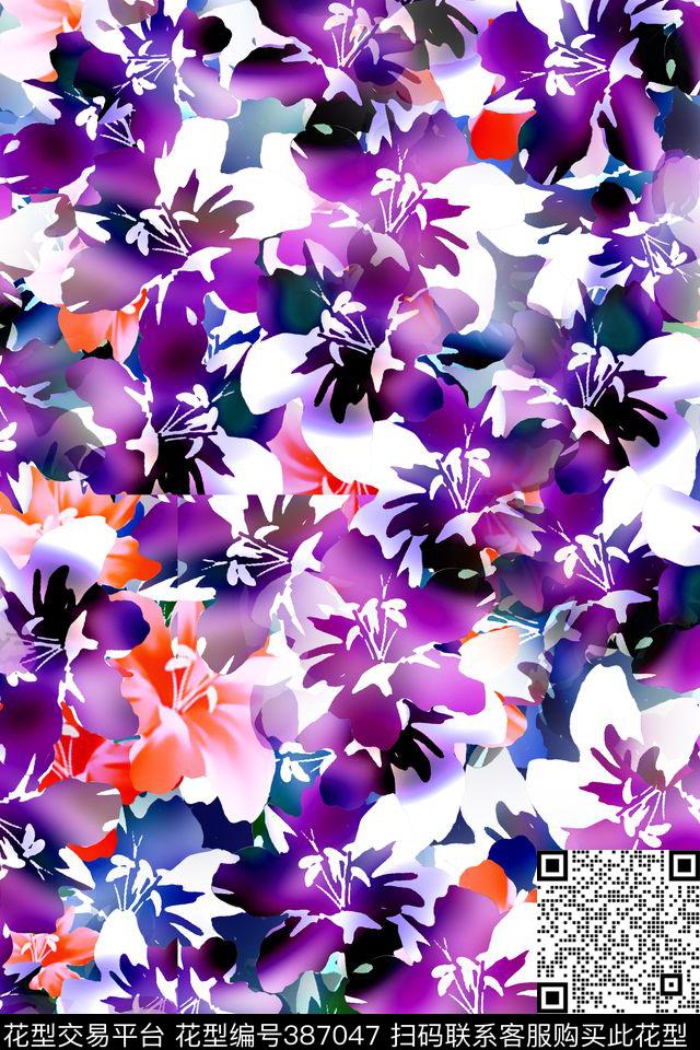 田园花数码印花华亿平台下载（图片编号: 387047） - 瓦栏（Walan）